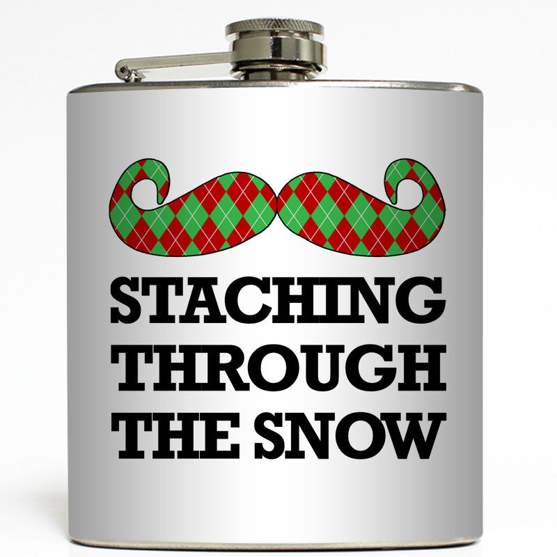 Staching Through The Snow - Christmas Flask