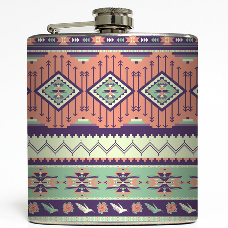 Kayla - Tribal Print Flask