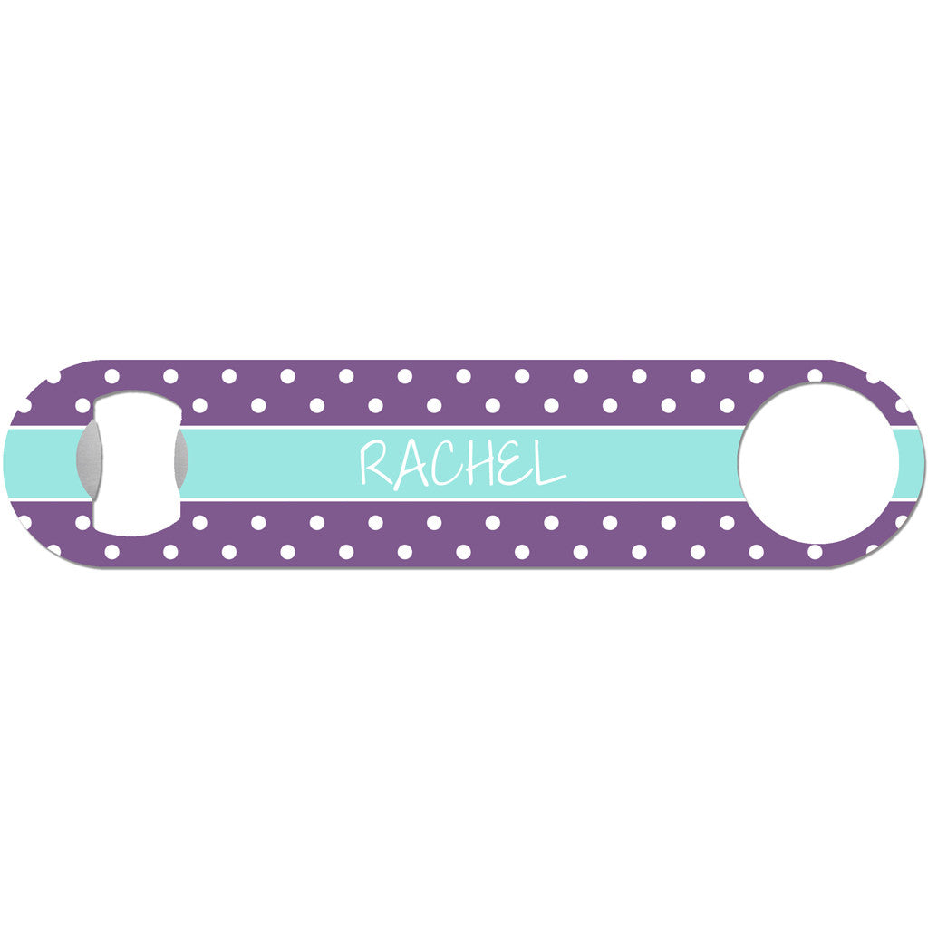 Custom Polka Dot - Personalized Bottle Opener