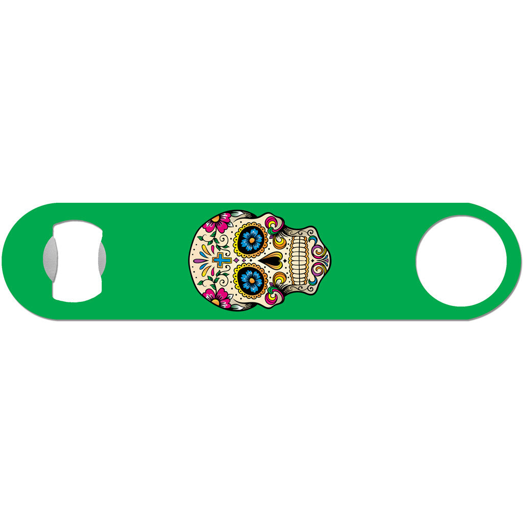 Day of the Dead Skull - Green Bottle Opener