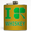 I Heart Whiskey - St Patty's Day Flask
