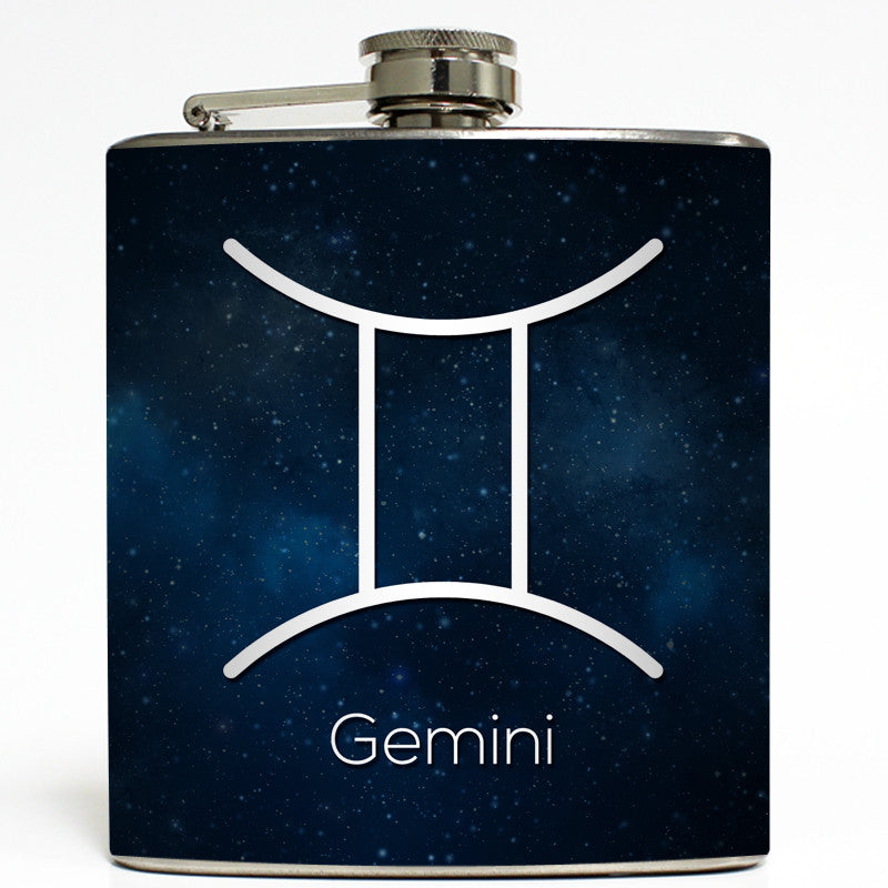 Gemini - Astrology Zodiac Sign Flask