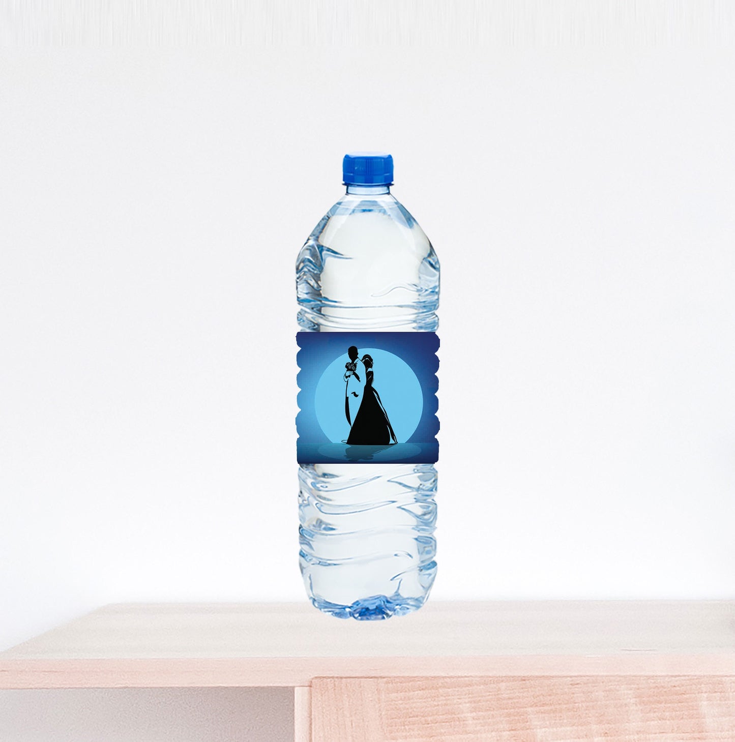 Personalzied Wedding Water Bottle Labels with Bride and Groom