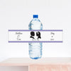 Bride and Groom Silhouette Water Bottle Label