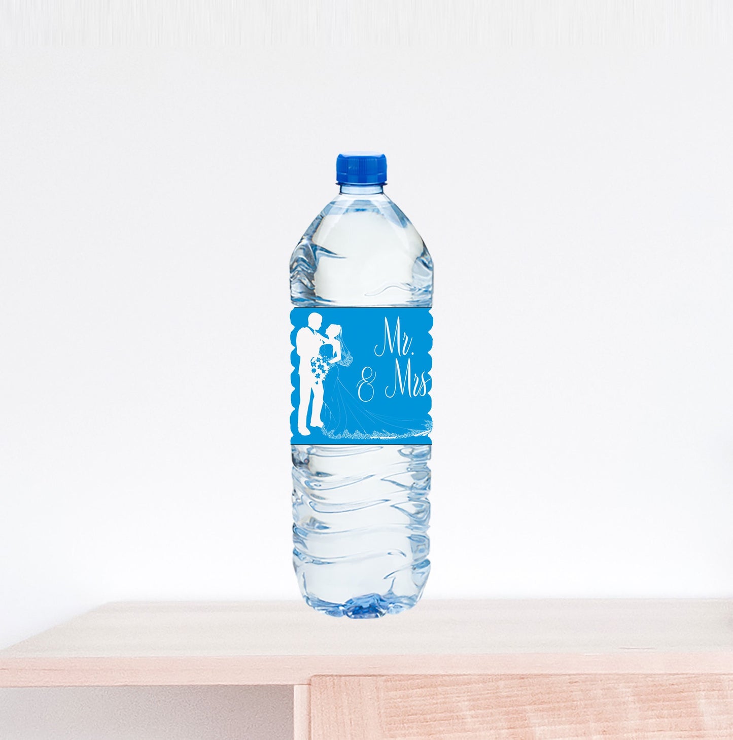 Bride and Groom Water Bottle Label