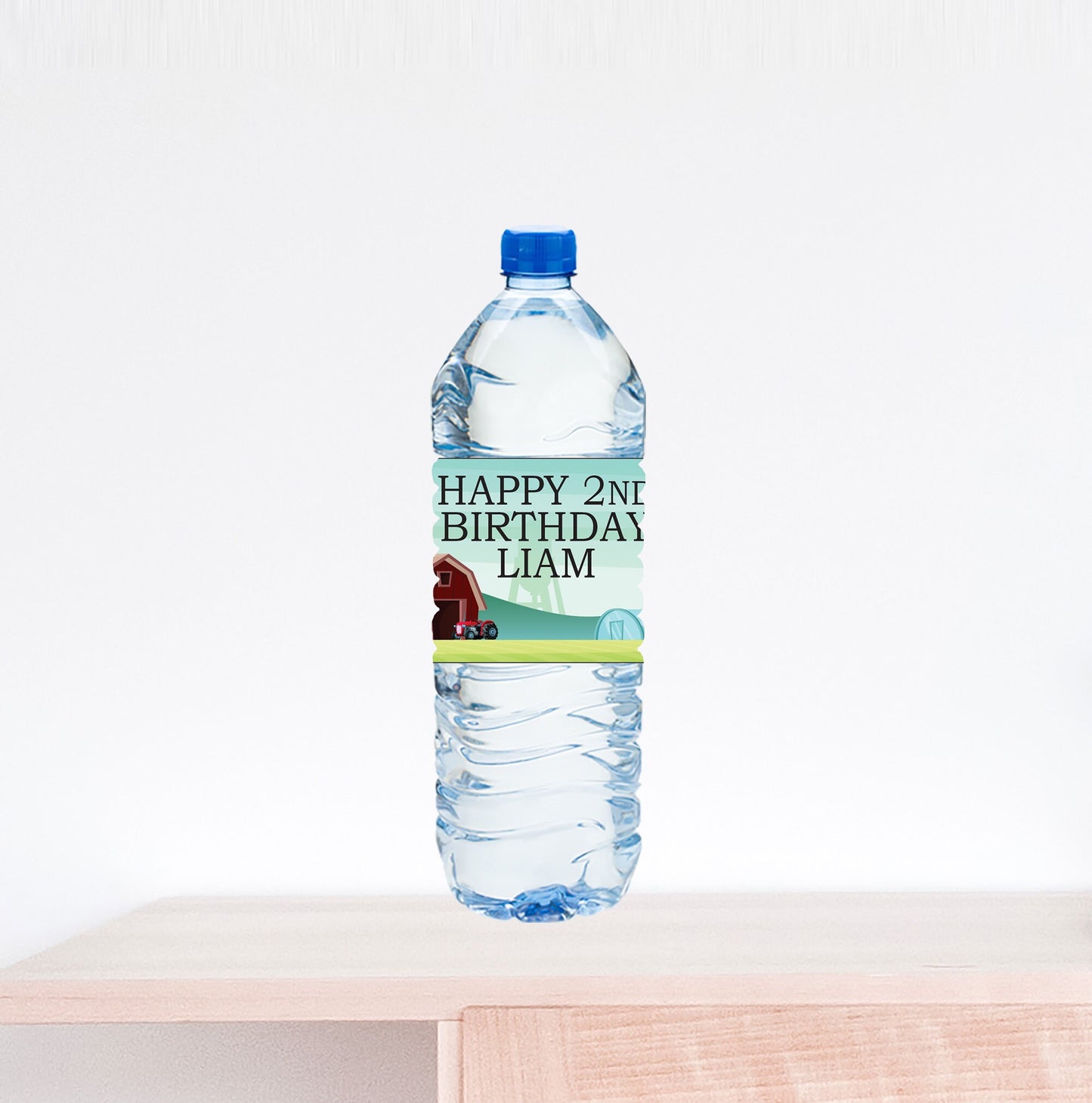 Farm Birthday Water Bottle Label