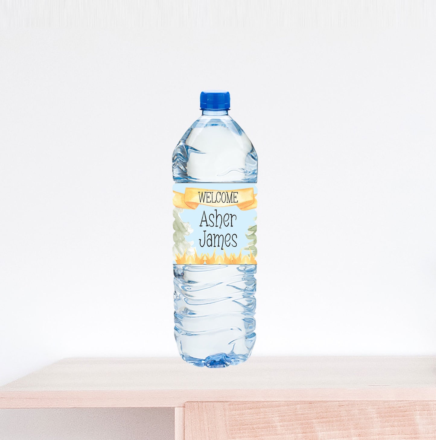 Wildlife Baby Shower Water Bottle Label