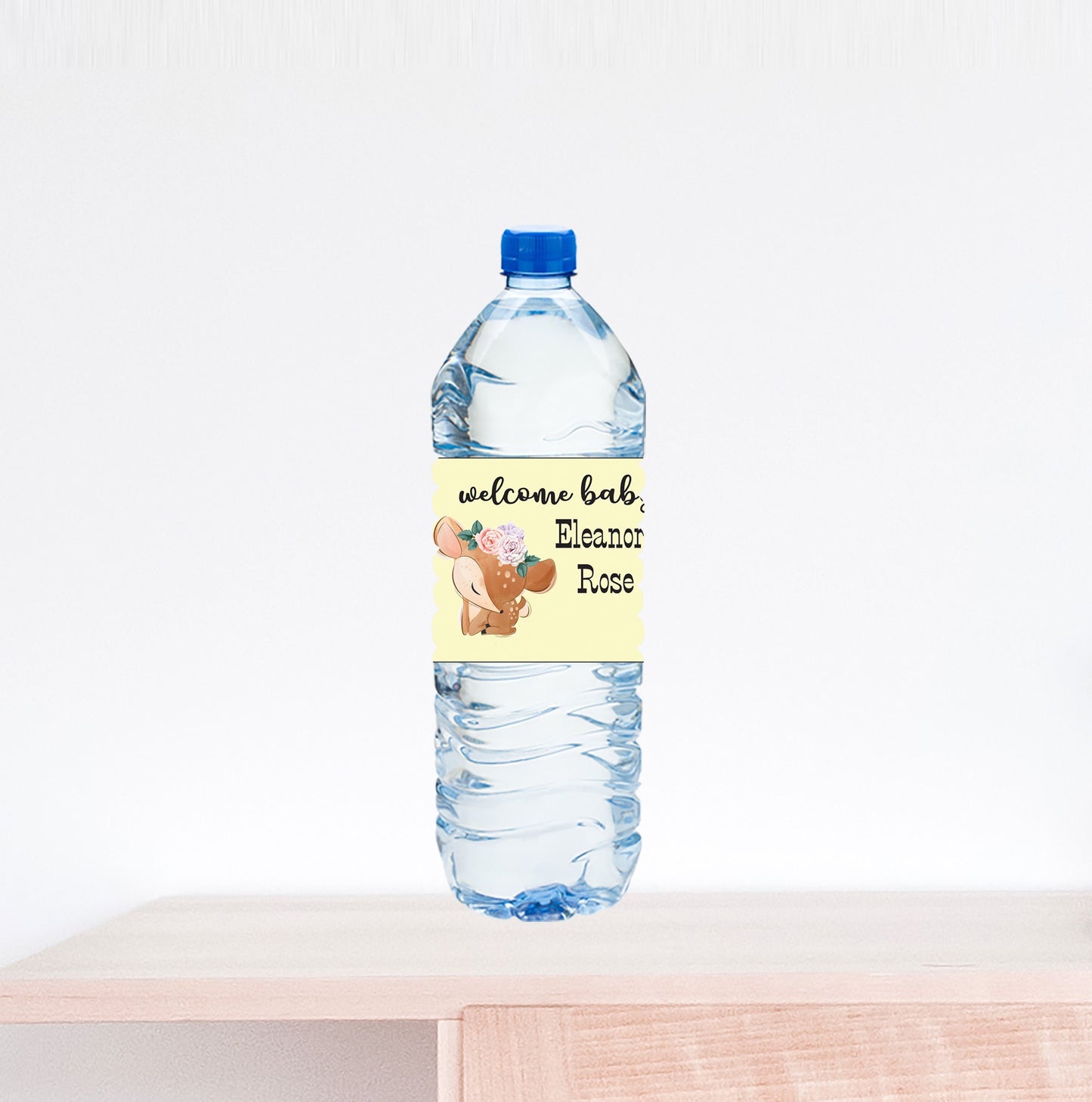 Welcome Baby Deer, Baby Shower Water Bottle Label