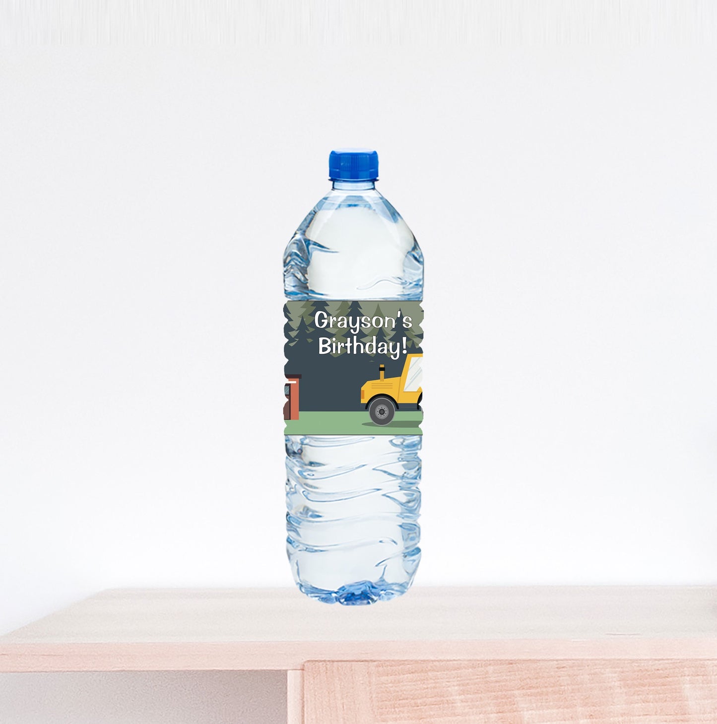 Farming Birthday Party Water Bottle Label