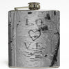 Carved with Love - Initial Tree Flask