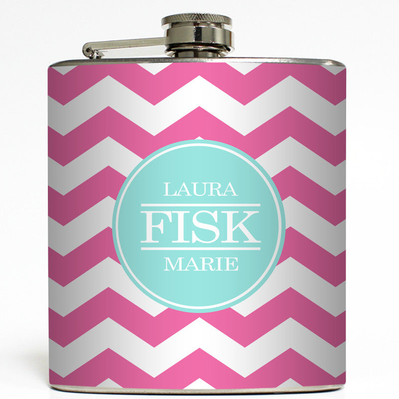 Full Name Monogram - Personalized Flask