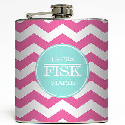 Full Name Monogram - Personalized Flask