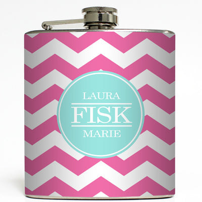 Full Name Monogram - Personalized Flask