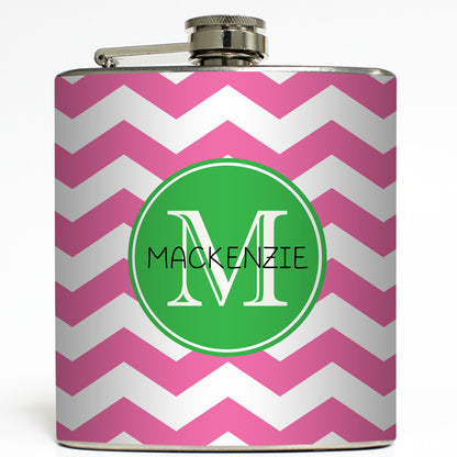 Single Initial Monogram - Personalized Flask