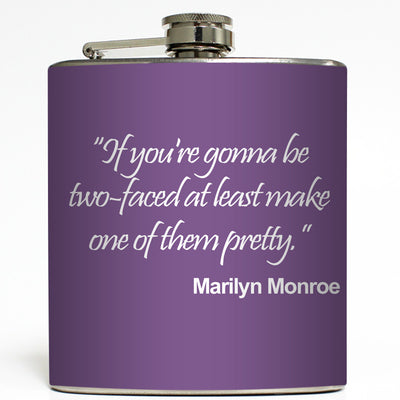 Two Faced - Marilyn Monroe Flask