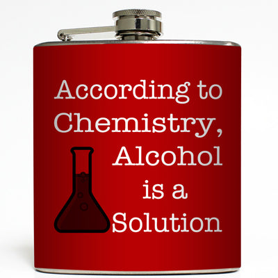 Alcohol is a Solution - Funny Chemistry Flask