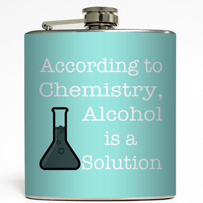 Alcohol is a Solution - Funny Chemistry Flask