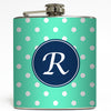 Personalized Polka Dot - Initial Flask