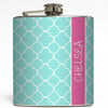 Custom Quatrefoil - Personalized Flask