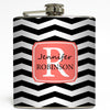 Chevron Monogram - Personalized Flask