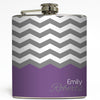 Charlotte - Personalized Chevron Flask