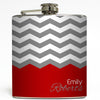 Charlotte - Personalized Chevron Flask