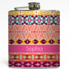 Pink Aztec - Personalized Flask