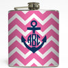 Zoey - Anchor Monogram Flask