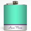 Colorblock with Name on Bottom - Personalized Flask