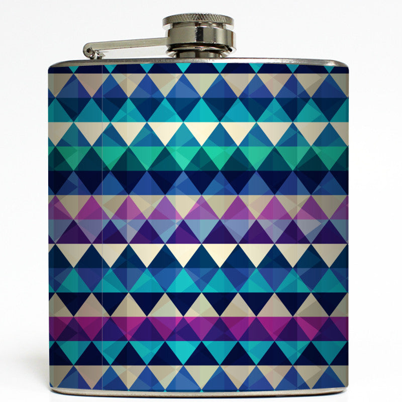 Geometric Aztec Print - Diamond Pattern Flask