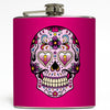 Day of the Dead Skull - Pink Flask