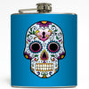 Day of the Dead Skull - Blue Flask