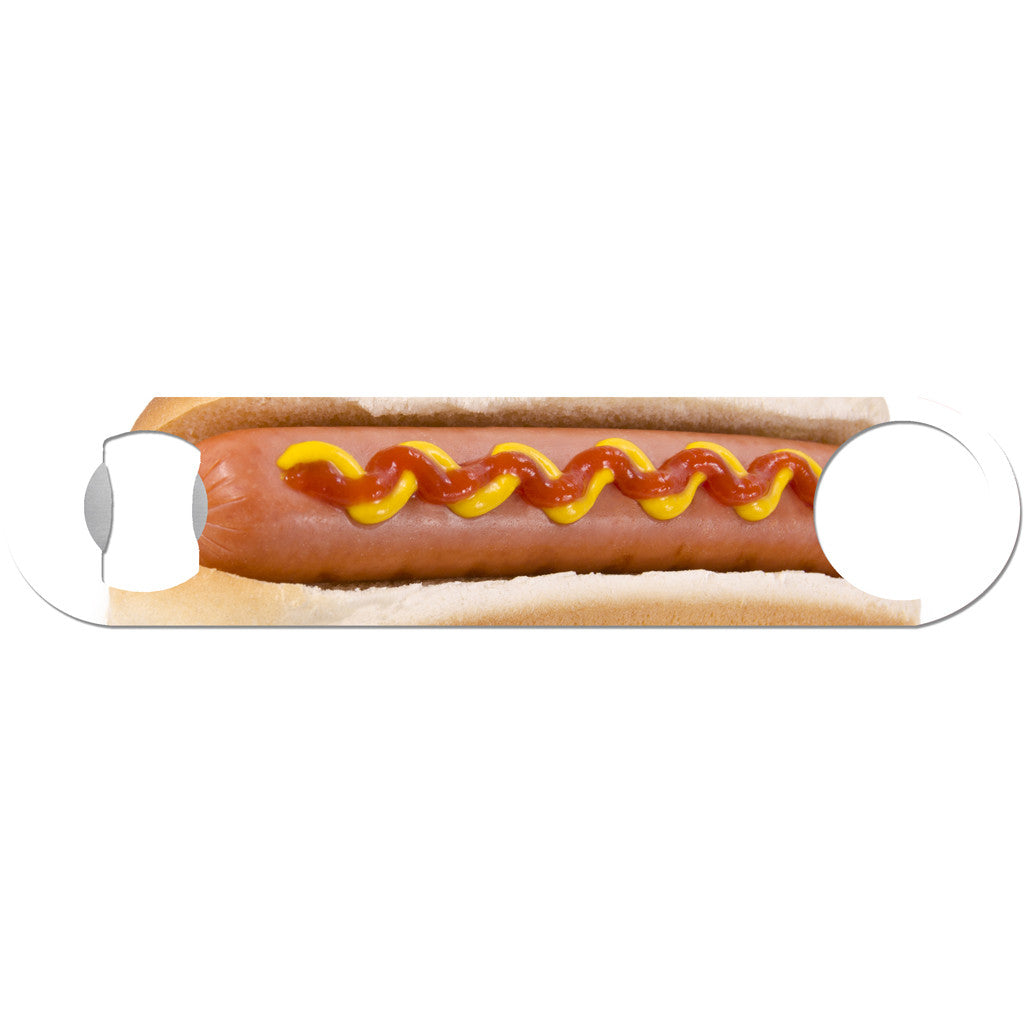 Graphics and More Hot Dog of Awesomeness Nickel Plated Metal Popcap Bottle Opener Keychain, Silver