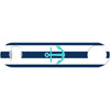 Turquoise Anchor on Navy Rugby Stripe - Nautical Bottle Opener