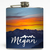 Personalized Mountain Sunset - Camping Flask