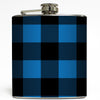 Blue & Black Buffalo Plaid - Lumberjack Flask