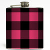 Pink & Black Buffalo Plaid - Girly Flask