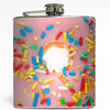 Donut with Pink Icing and Sprinkles - Food Flask