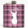 Deer on Pink Plaid - Outdoorsy Flask