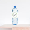 Eucalyptus Monogram Wedding Water Bottle Labels
