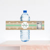 Burlap Monogram Wedding Water Bottle Label