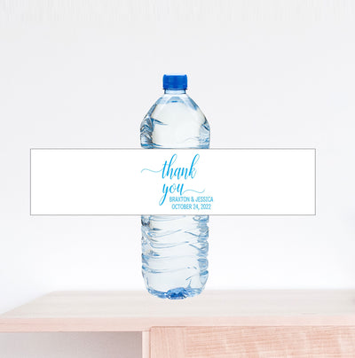 Thank You Gift Wedding Water Bottle Label
