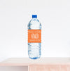 Monogram Wedding Water Bottle Label with Nurtrition Facts