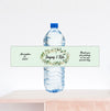 Oval Eucalyptus Wreath Wedding Water Bottle Label