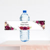 Rose Garland Bridal Shower Water Bottle Label