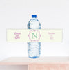 Initial and Scroll Wedding Water Bottle Label