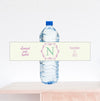 Initial and Scroll Wedding Water Bottle Label